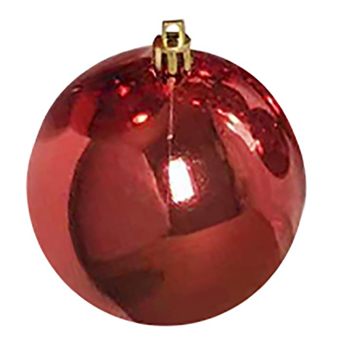 Μπάλα Γυαλιστερή Κόκκινη  Πακέτο 12τεμ 4cm