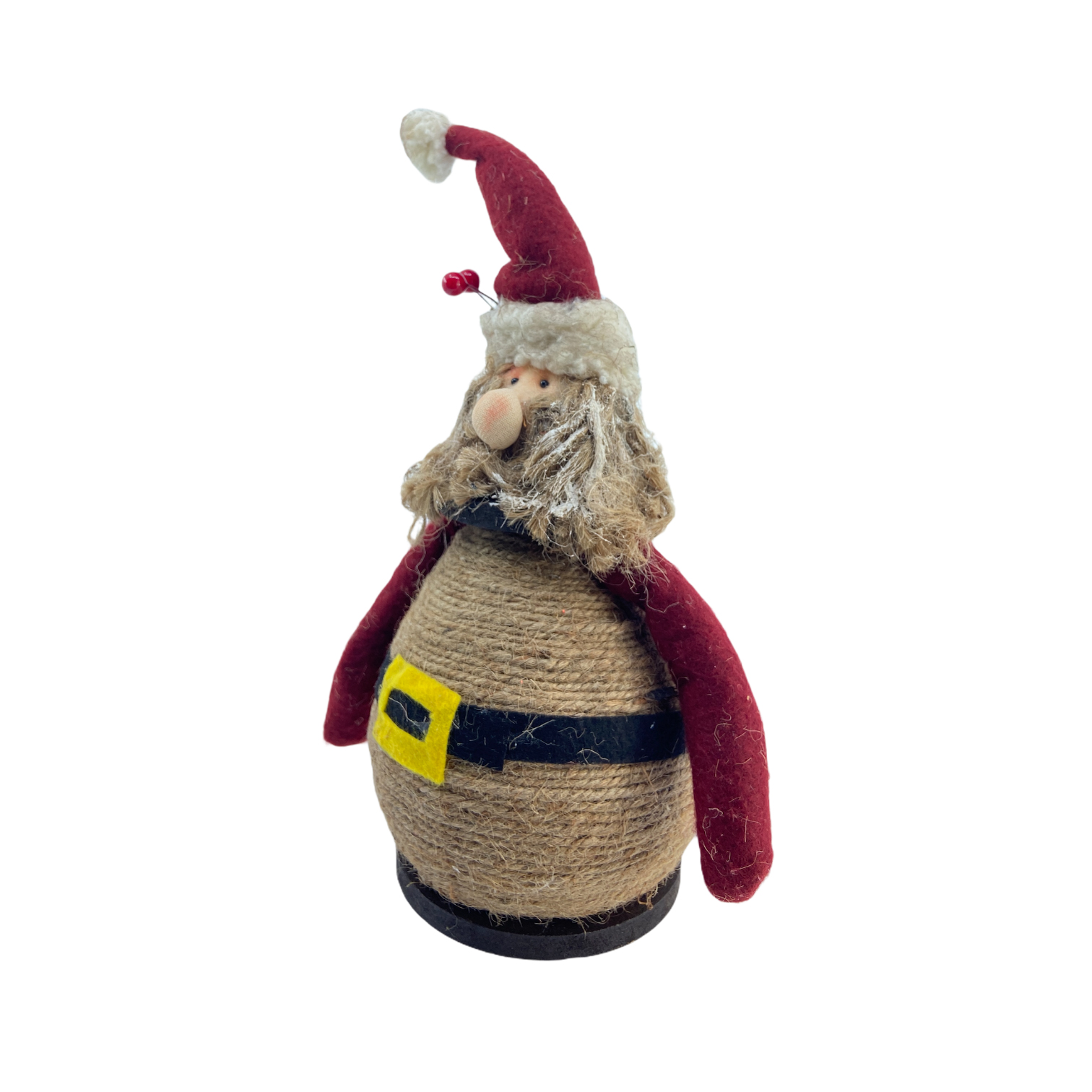Χριστουγεννιάτικη Διακοσμητική Φιγούρα Άη Βασίλης Βελούδινος Σκούφος 15x11x24cm