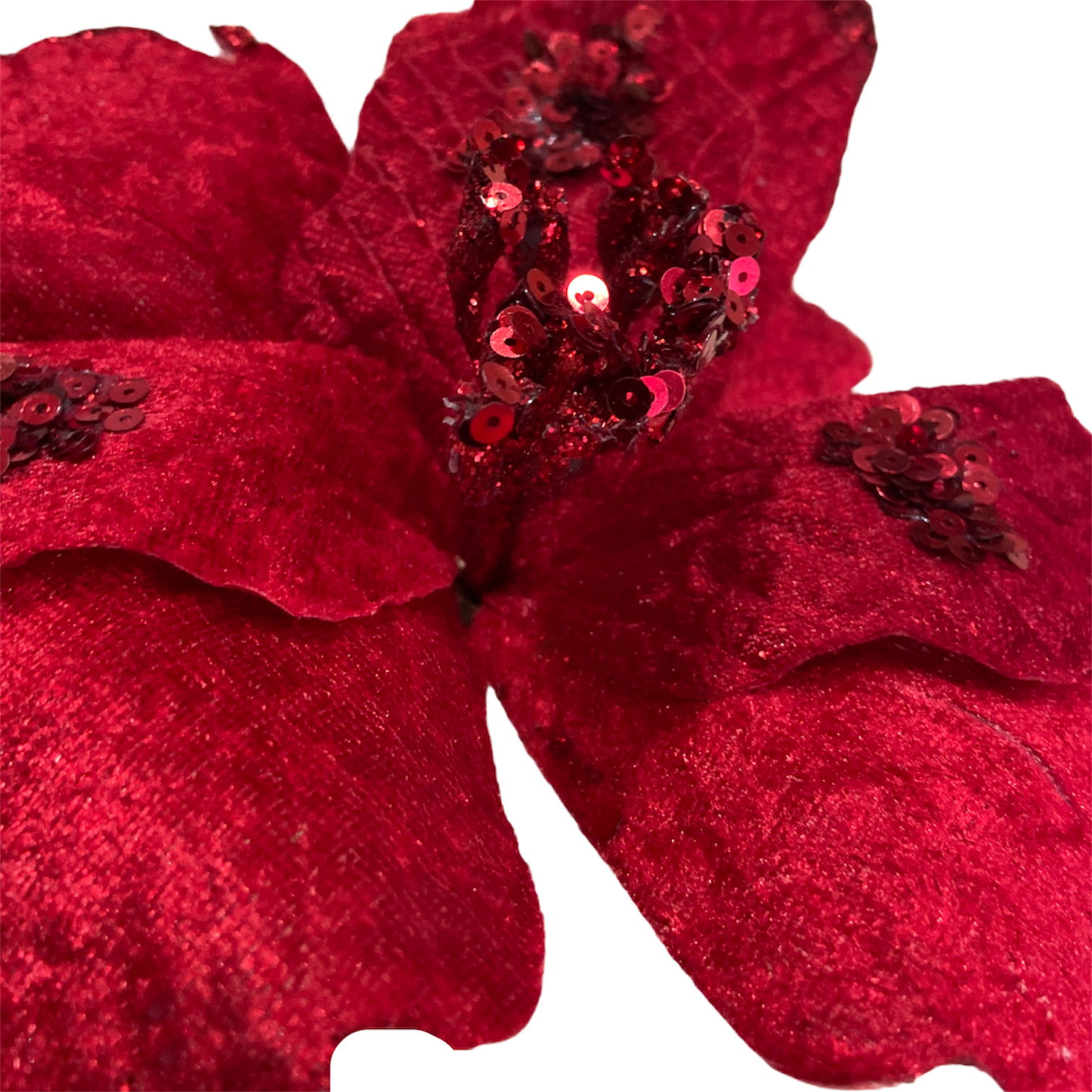 Χρισουγεννιάτικο Διακοσμητικό Αλεξανδρινό Κόκκινο Πούλιες 45cm