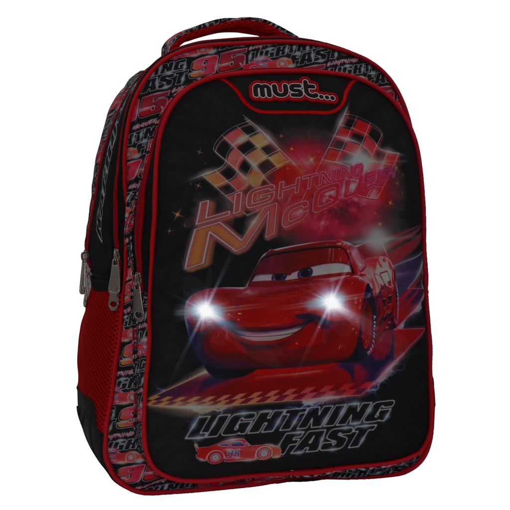 Must Σχολική Τσάντα Πλάτης Δημοτικού Disney Cars Lighting Fast 3 Θήκες (000563363)