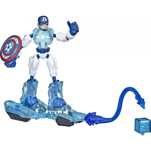 Hasbro Avengers Marvel Bend And Flex Φιγούρα Δράσης 15 εκ. - Captain America Ice Mission (F5866/F5868)