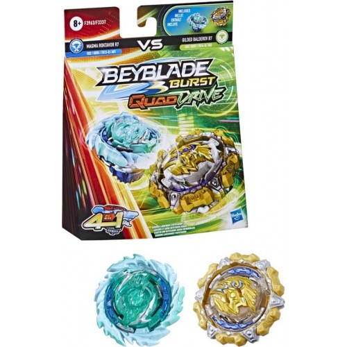 Hasbro Beyblade Burst Quad Drive - Magma Roktavor Vs Gilded Balderov (F3337/F3963)