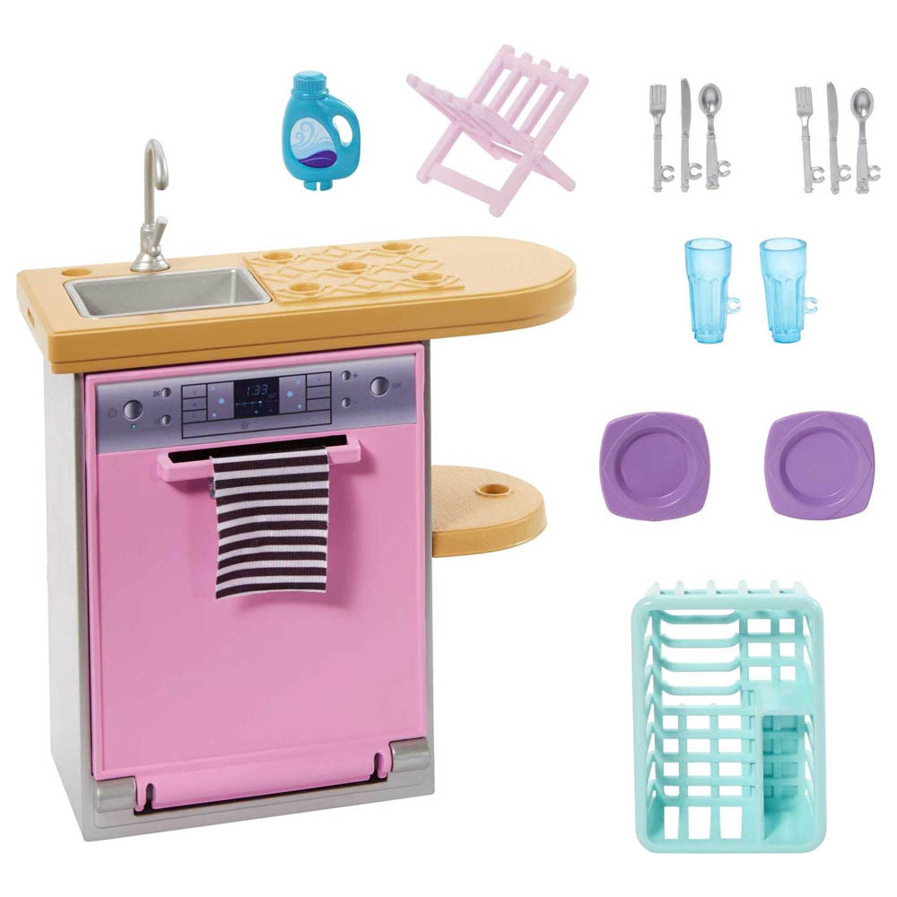 Mattel Barbie Έπιπλα Dishwasher (HJV32/HJV34)