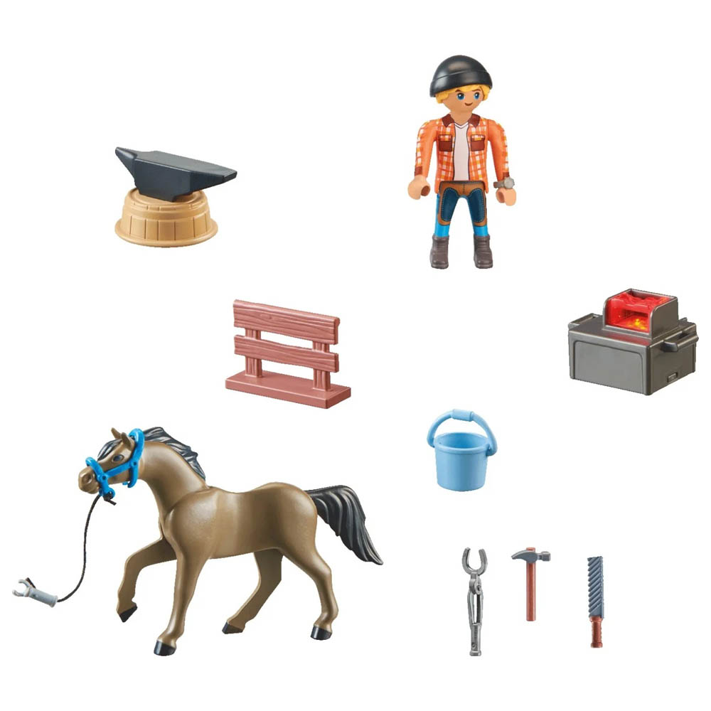 Playmobil Horses Of Waterfall Ο Πεταλωτής Ben Με Το Άλογο Achilles (71357)