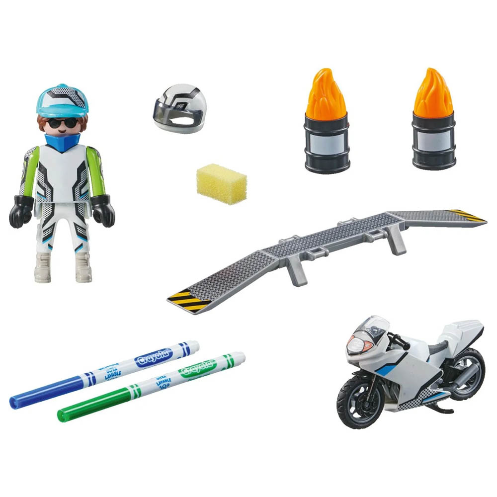 Playmobil Color: Μοτοσικλέτα Με Οδηγό (71377)