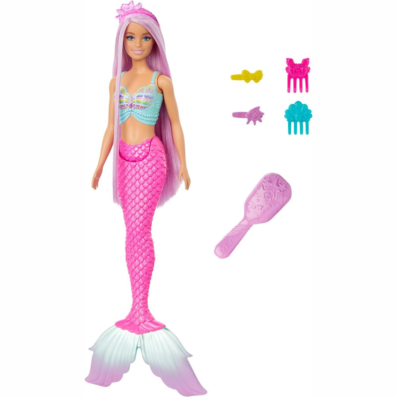 Mattel Barbie Κούκλα Γοργόνα Μακριά Μαλλιά (HRR00)