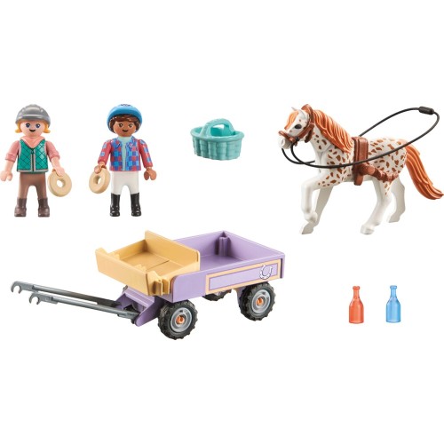 Playmobil Horses Of Waterfall - Άλογο Με Άμαξα (71496)