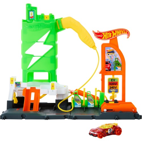 Mattel Hot Wheels City Πίστα Super Recharge Fuel Station Σταθμός Καυσίμων (HTN79)