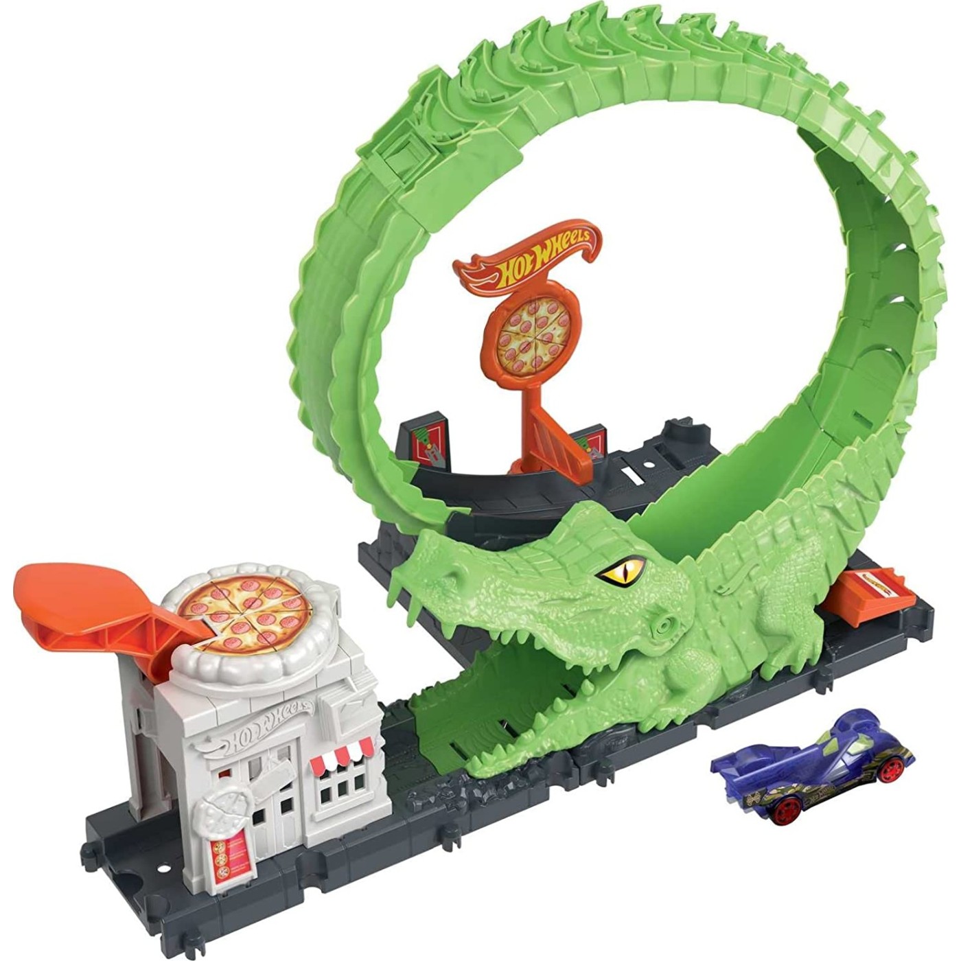 Mattel Hot Wheels Track Set With 1 Car Gator Loop Attack Πίστα με Θηρία (HDR29/HKX39)