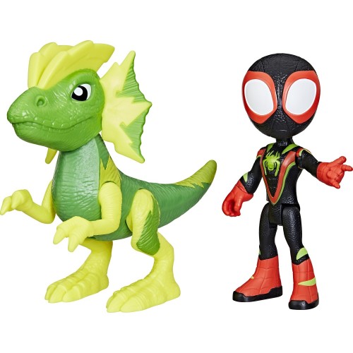 Hasbro Spiderman Marvel Spidey And His Amazing Friends Dino-Webs, Miles Spin Morales And S Electrosaurus (F9478/G0121)