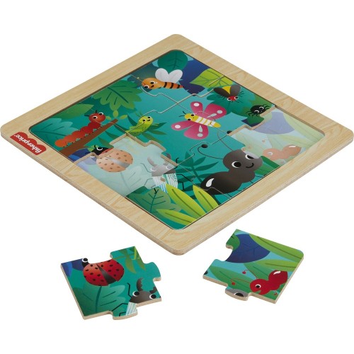 Mattel Fisher-Price Wooden Jigsaw Puzzle Bugs (HXV15/HXV19)