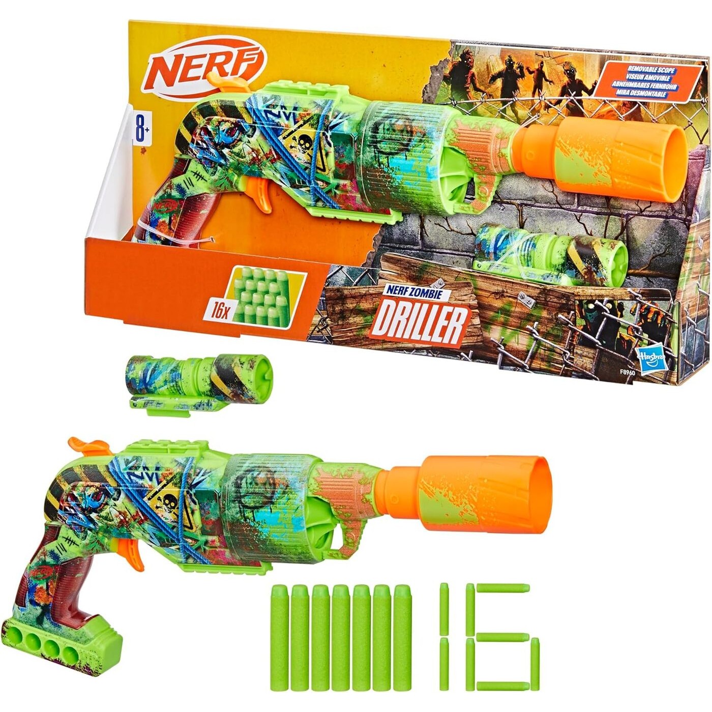 Hasbro Nerf Zombie Driller (F8960)