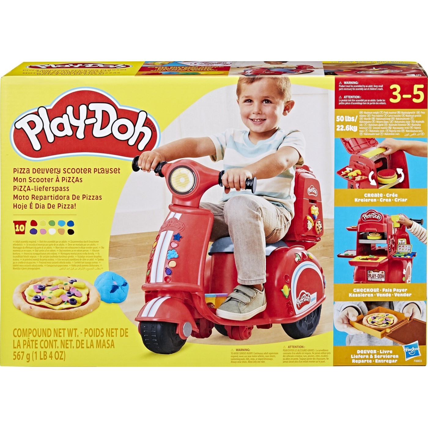 Hasbro Play-doh Pizza Delivery Scooter Playset (F8803)