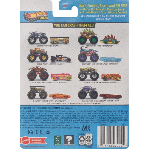 Mattel Hot Wheels Metal Scorcher Monster Trucks (GRH81/JCG31)