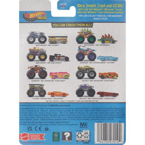 Mattel Hot Wheels Metal Monster Trucks HW 5 Alarm Combo Pack (GRH81/JCG37)