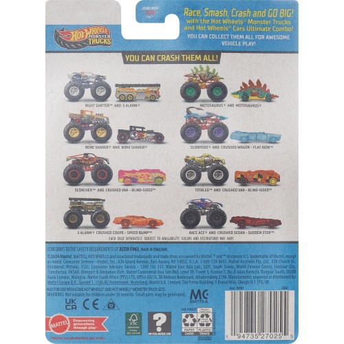 Mattel Hot Wheels Metal Monster Trucks Race ACE Combo Pack (GRH81/JCG42)