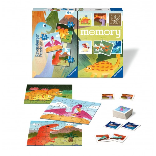 Ravensburger Επιτραπέζιο Memory® + 3 Παζλ Δεινόσαυροι (20986)