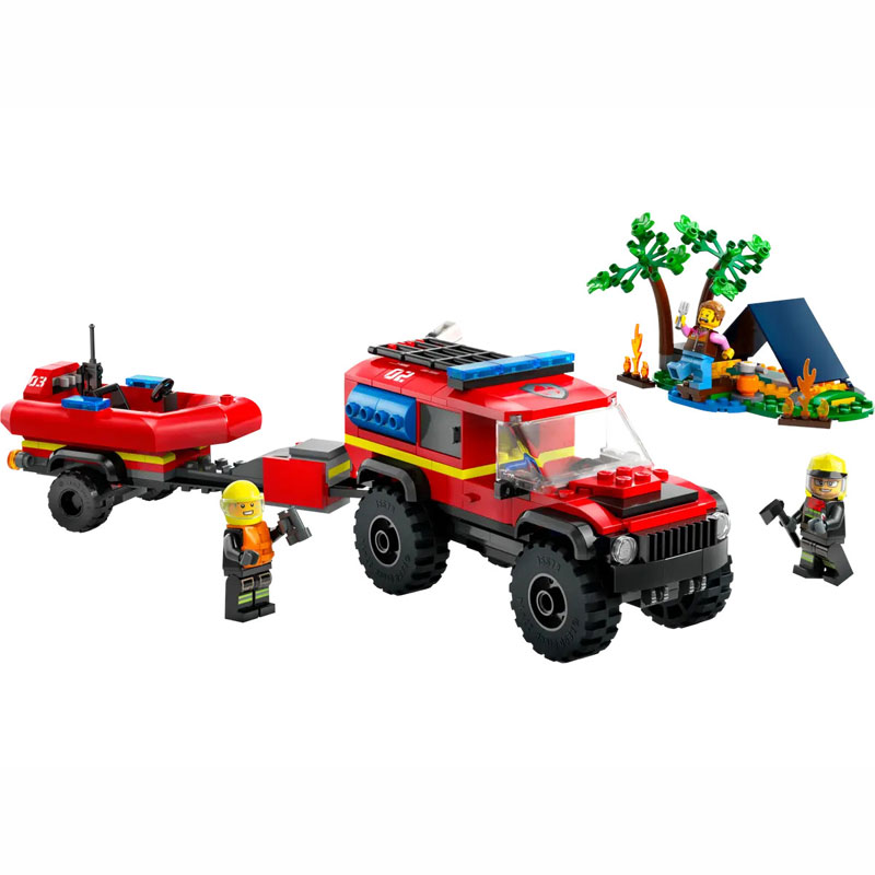 Lego City 4x4 Fire Truck with Rescue Boat (60412)