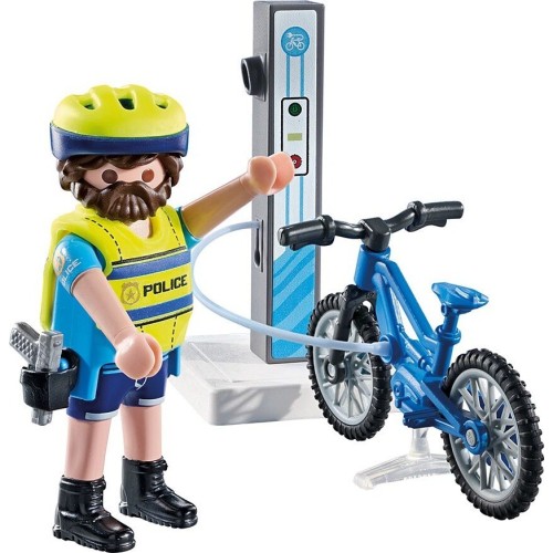 Playmobil Action Heroes Αστυνόμος Με Ηλεκτρικό Ποδήλατο (71732)