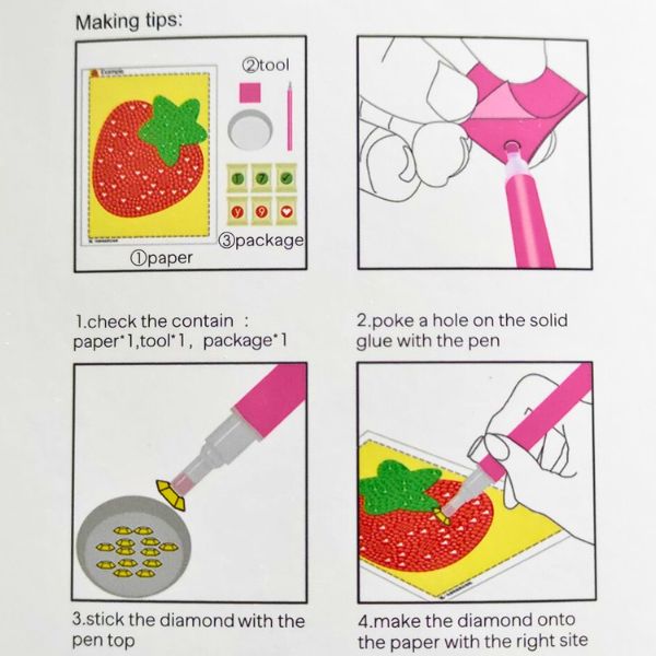 Αυτοκόλλητα Diamond Painting Kit Cake 7τμχ Διάφορα Σχέδια