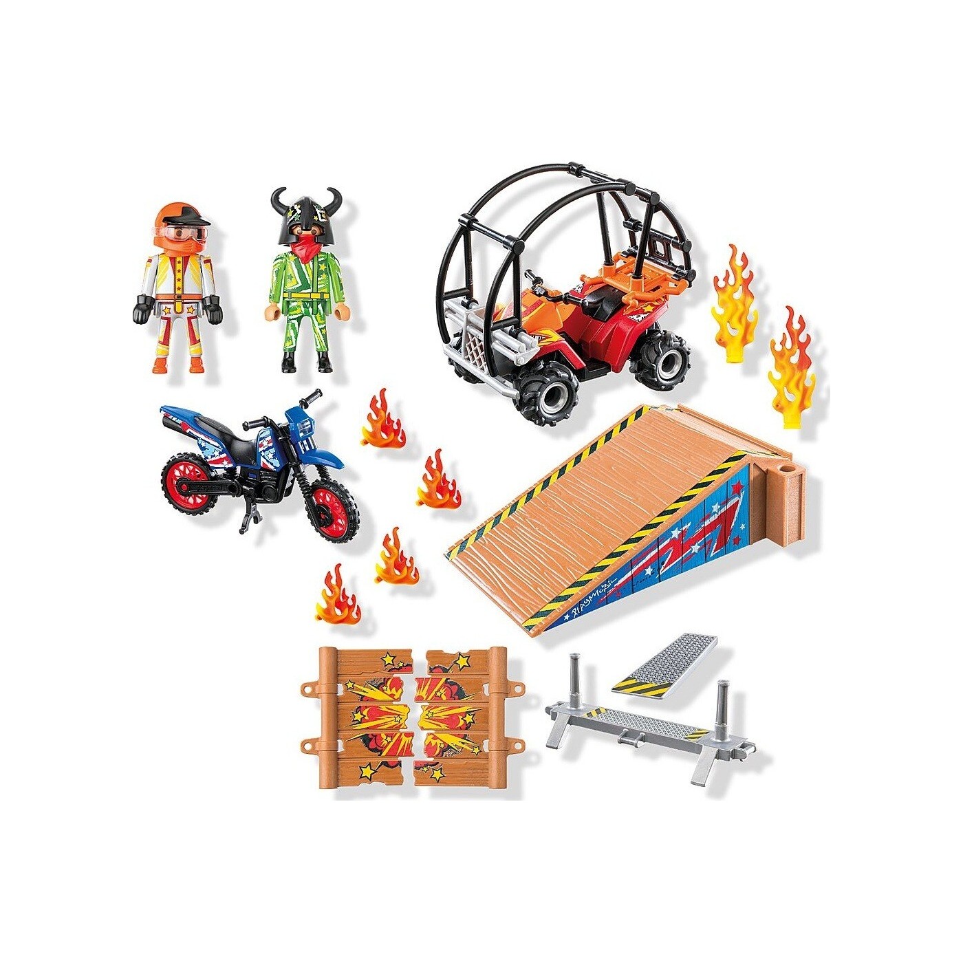 Playmobil Action Heroes Ακροβατικά Με Γουρούνα Και Μηχανή (71808)