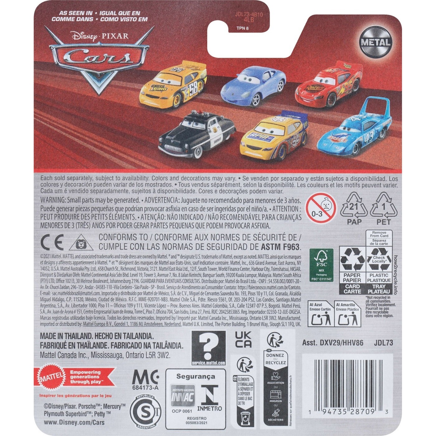 Mattel Cars Αυτοκινητάκι Die-Cast – Eugene Garbureski (DXV29/JDL72)