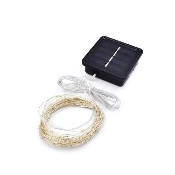 100 Λαμπάκια Ηλιακά 10m Θερμό Λευκό