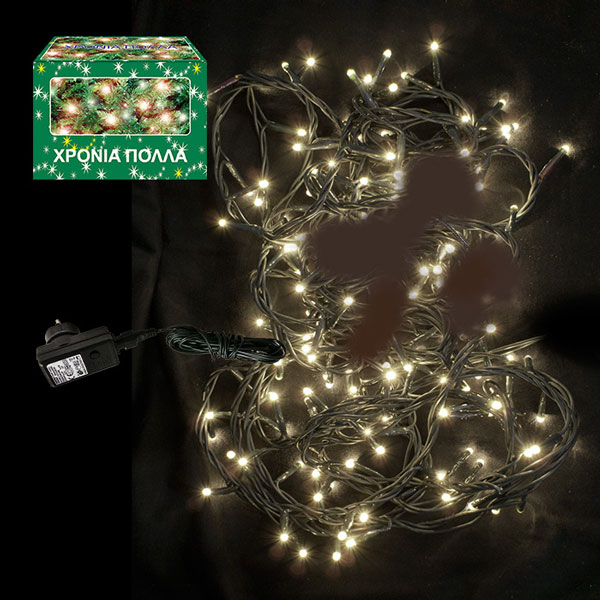 100 Led Λευκά Εξωτερικά Σταθερά