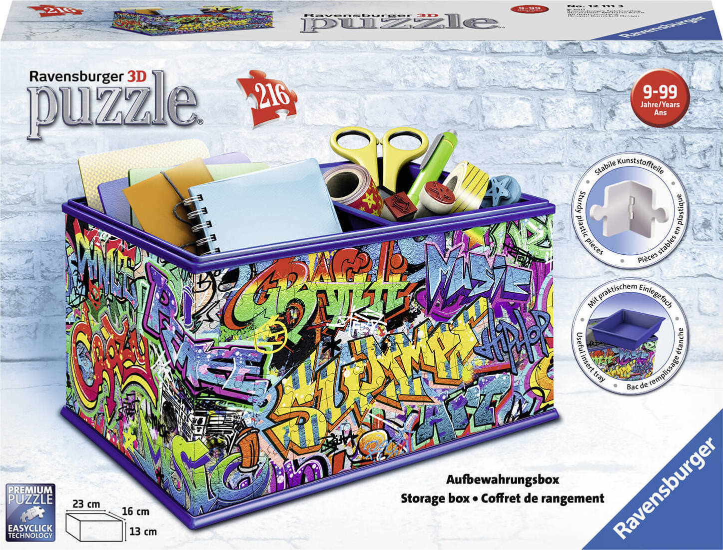 3D Puzzle 216 τεμ. Κουτί Αποθήκευσης Graffiti