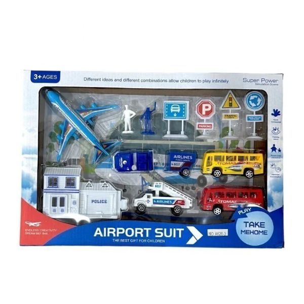 Σετ Αεροπλάνο 747 PullBack Με Σήματα, Φιγούρες Και Αξεσουάρ