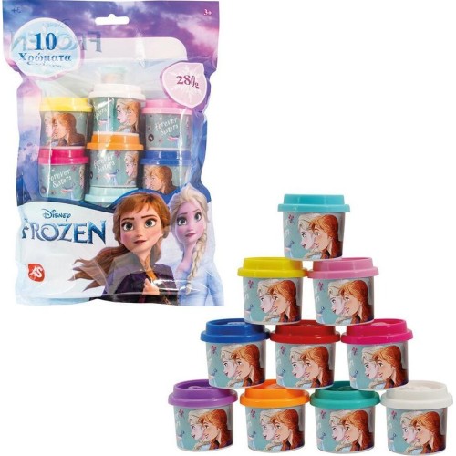 As Company Πλαστελίνη Disney Frozen 10 Βαζάκια Πλαστελίνης Σε Σακουλάκι (1045-03598)