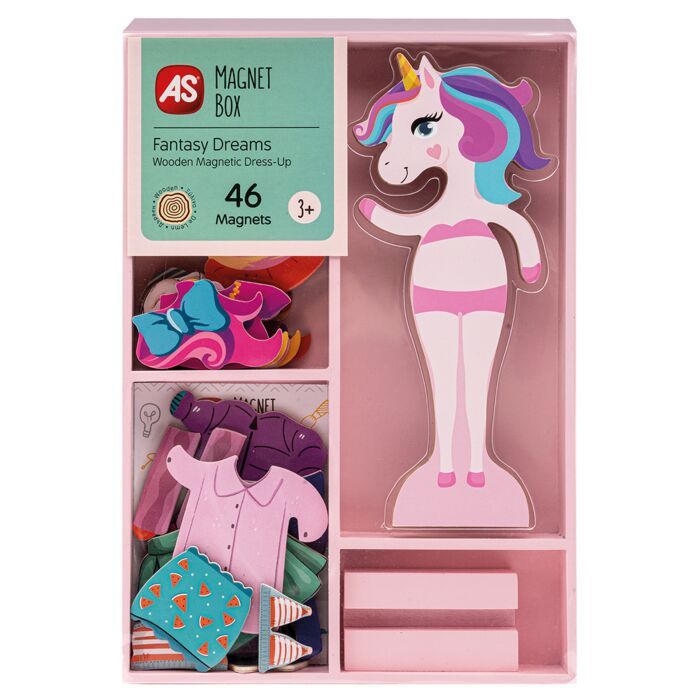 AS Magnet Box Fantasy Dreams Dress-Up 46 Εκπαιδευτικοί Ξύλινοι Μαγνήτες