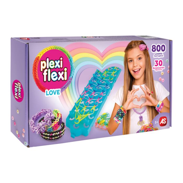 AS Plexi Flexi Love Αργαλειός Με 800 Λαστιχάκια & 30 Αξεσουάρ (1080-25574)