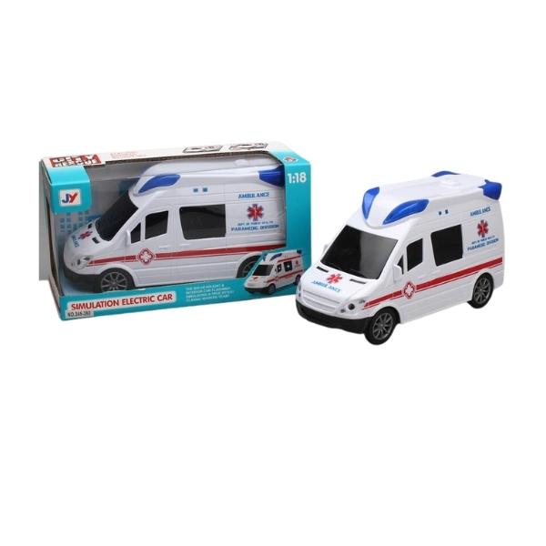 Ασθενοφόρο 1:18 Με Μουσική Και Φως 23,5x10x12,5cm