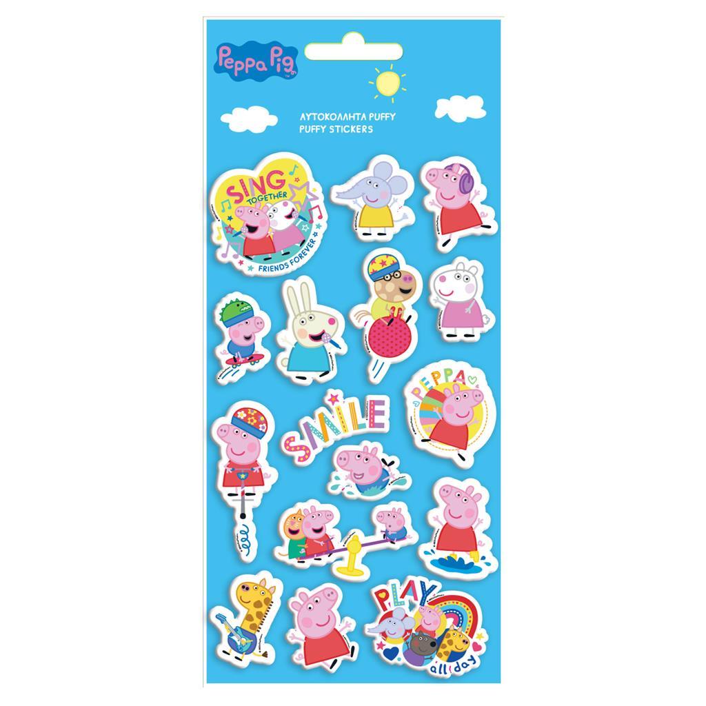 Αυτοκόλλητα Puffy Peppa Pig 10x22cm (000482820)