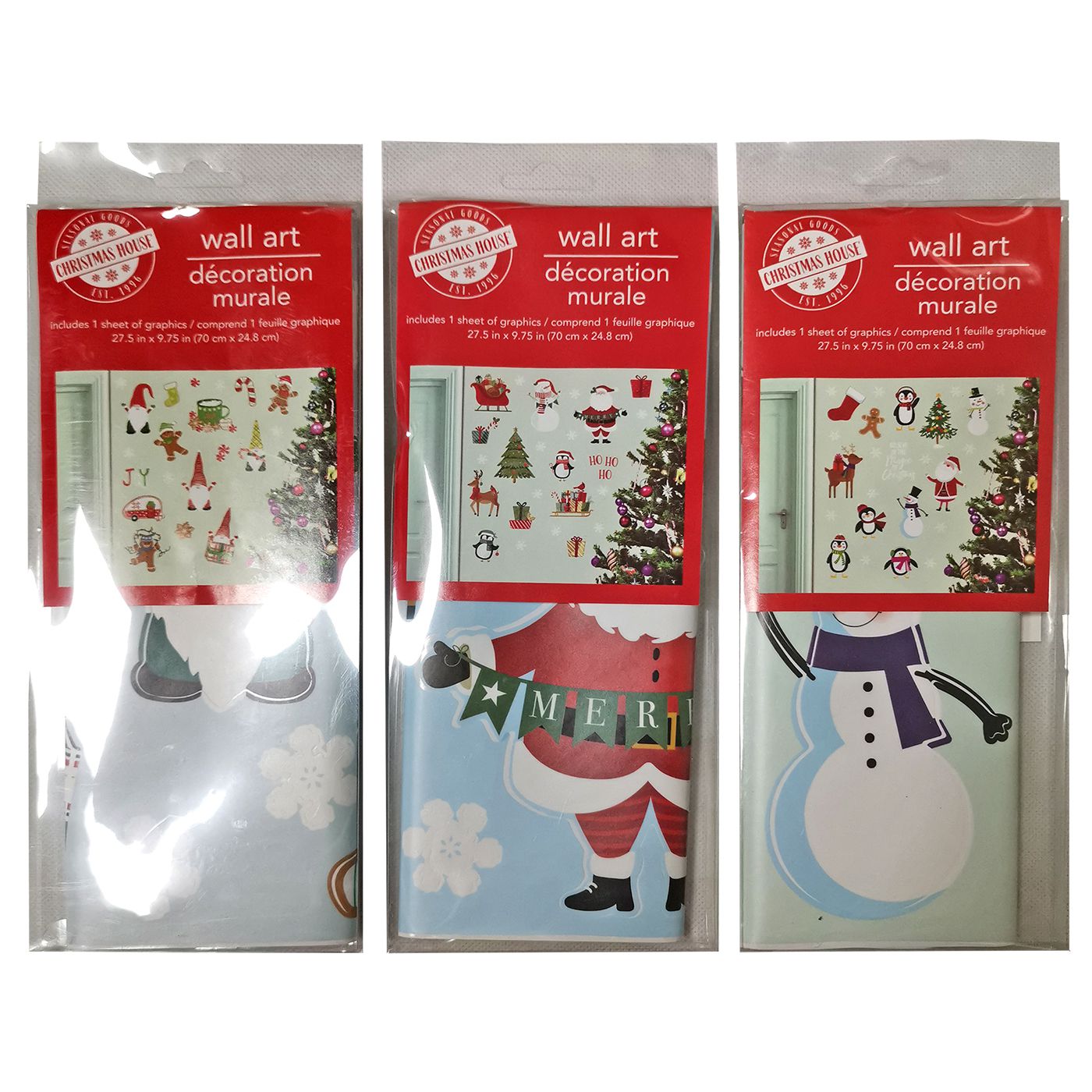 Αυτοκόλλητο Βιτρίνας -Τοίχου Xmas 70x25cm