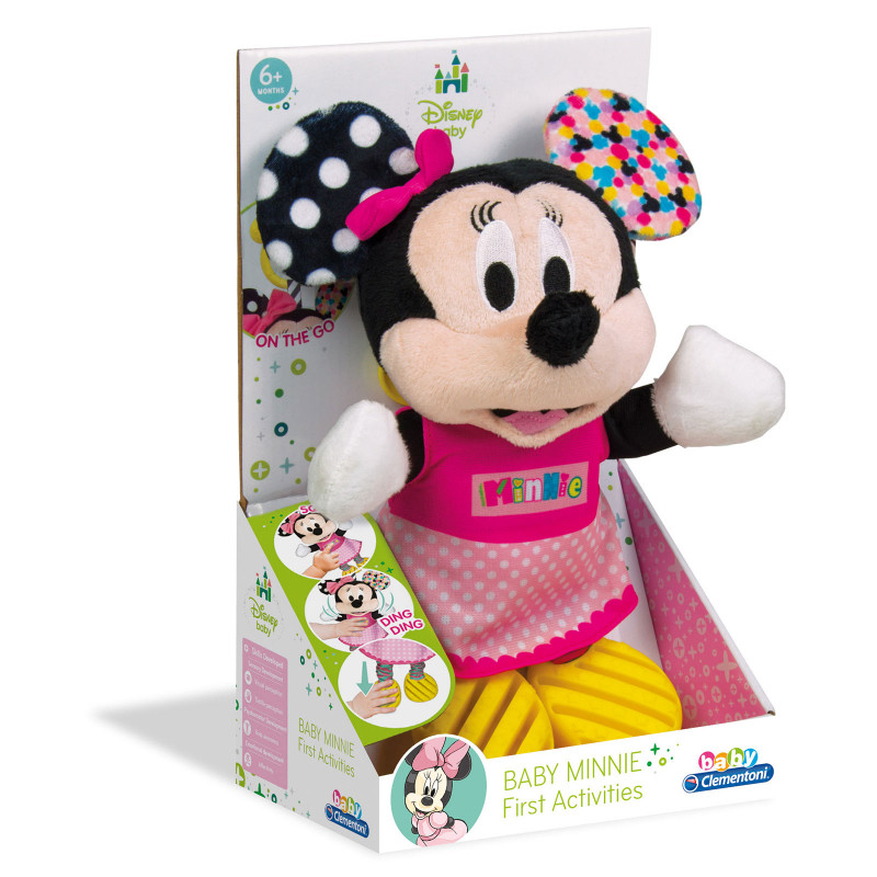 Baby Clementoni Disney Βρεφικό Παιχνίδι Minnie Χνουδωτό-Κουδουνίστρα