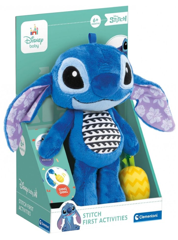 Baby Clementoni Κουδουνίστρα Χνουδωτό Stitch (1000-17918)