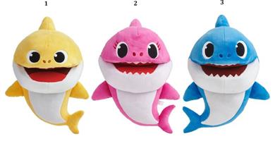 Baby Shark Λούτρινα Puppets Με Τραγούδι 25cm-3 Σχέδια (Bah10000)