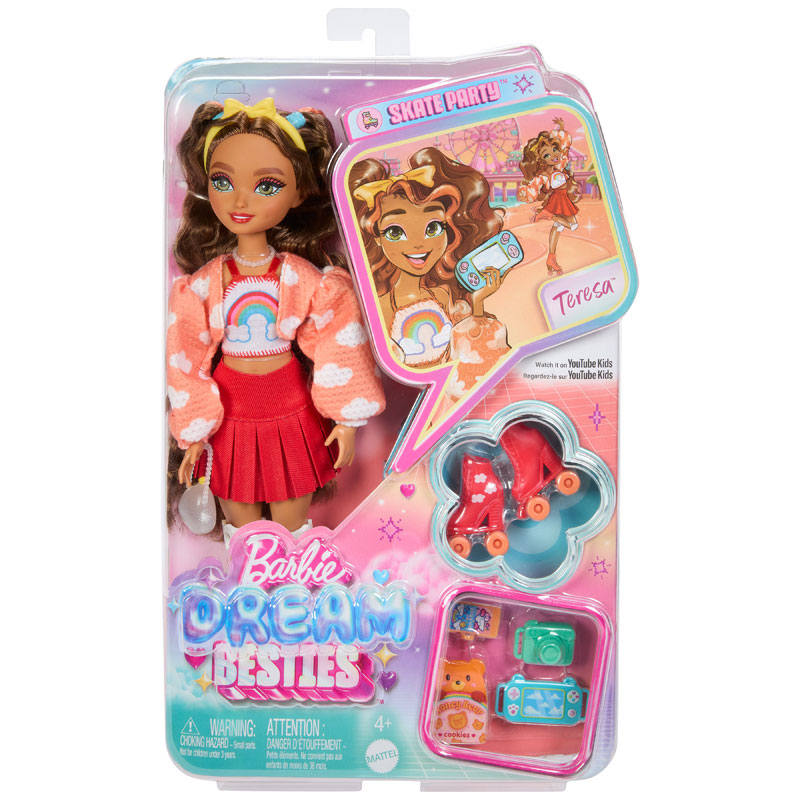 Barbie Dream Besties Κούκλα Roller Skate Teresa (JFX98)