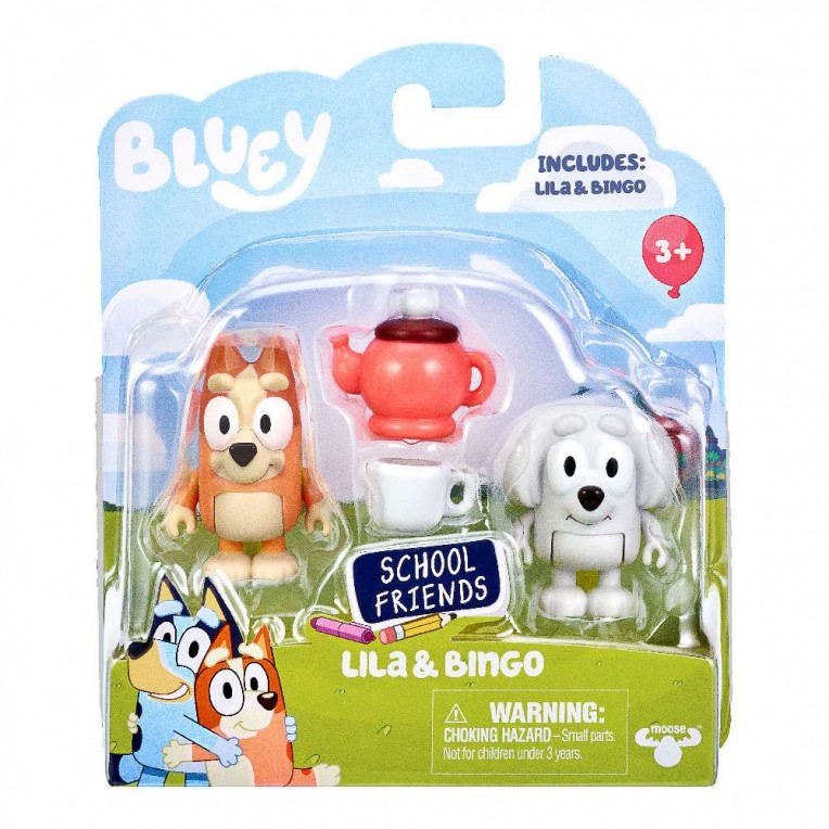 Bluey Σετ με 2 Φιγούρες και Αξεσουάρ School Friends Lila & Bingo (BLY87000)