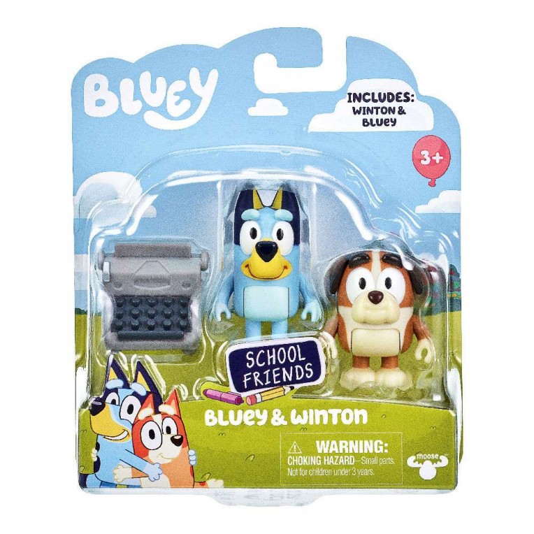 Bluey Σετ με 2 Φιγούρες και Αξεσουάρ School Friends Bluey & Winton (BLY88000)