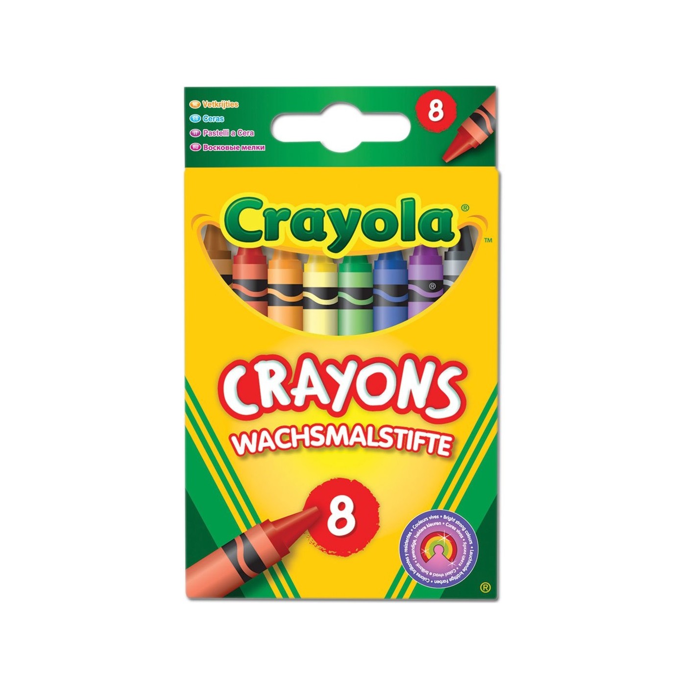 Crayola 8 Πολύχρωμες Κηρομπογιές (52-3008)