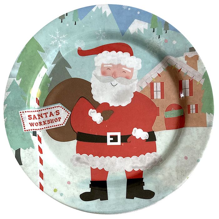 Δισκάκι Χριστουγέννων Στρόγγυλο Άγιος 25cm