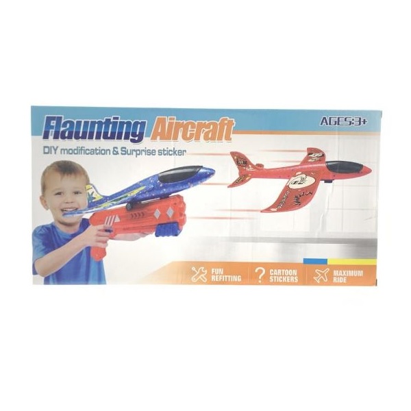 Αεροπλάνο Αφρώδες 25cm Με Εκτοξευτήρα