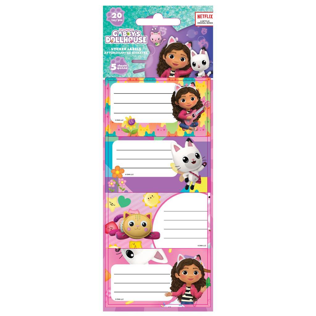 Ετικέτες Αυτοκόλλητες Gabbys Dollhouse 20τεμ. 5φ. (000574076)