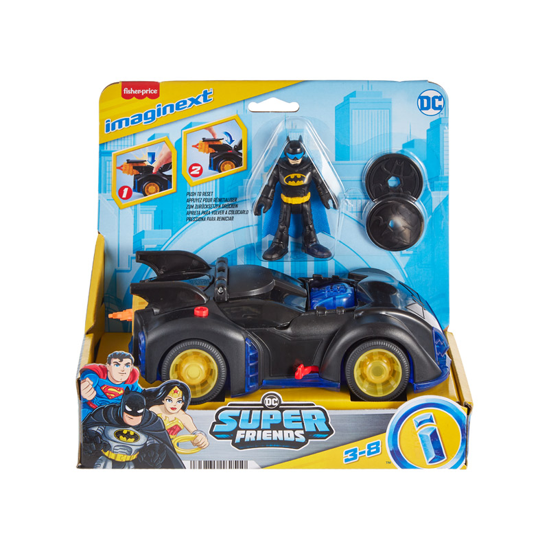 Fisher Price Imaginext Batman Οχήματα Shake and Spin Batmobile (M5649/HRP08)