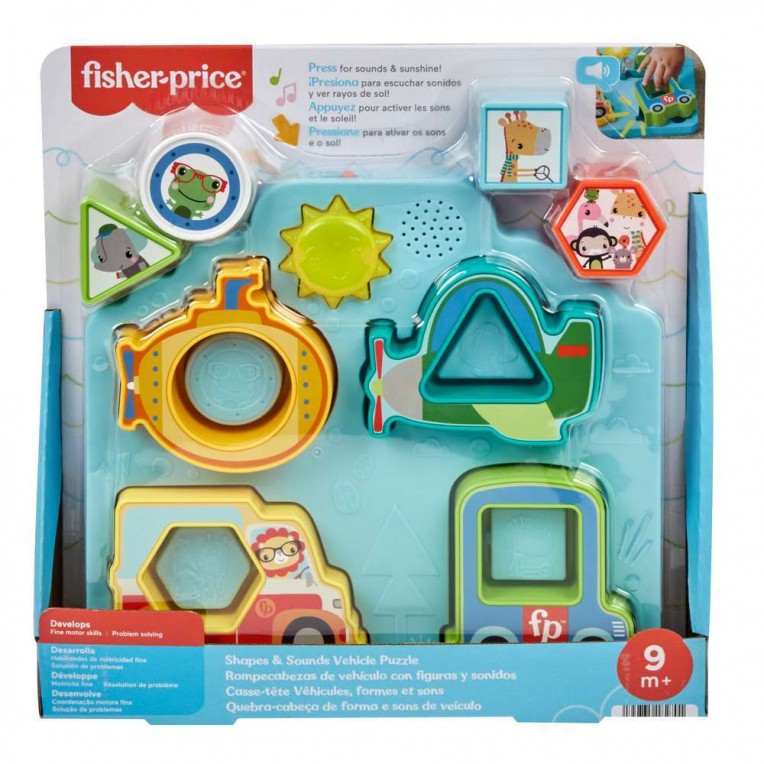 Fisher Price Παζλ Οχημάτων Με Σχήματα Και Ήχους (HRP31)