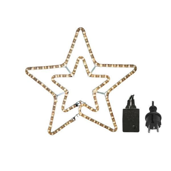 Φωτοσωλήνας Αστέρι Λευκό Θερμό 54x54cm