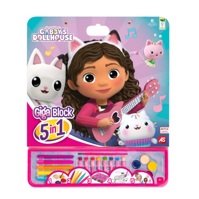 Giga Block 5 Σε 1 Σετ Ζωγραφικής DreamWorks Gabby\'s Dollhouse (1023-62757)